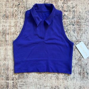Athleta Aurora Seamless Crop Polo Tank NWT
